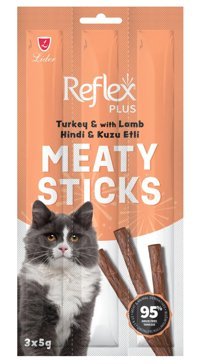 Reflex Hindi Etli-Kuzu Etli Tahılsız Kedi Ödül Çubuğu 3x5 gr
