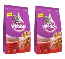 Whiskas Biftek-Havuç Yetişkin Kuru Kedi Maması 2x300 gr