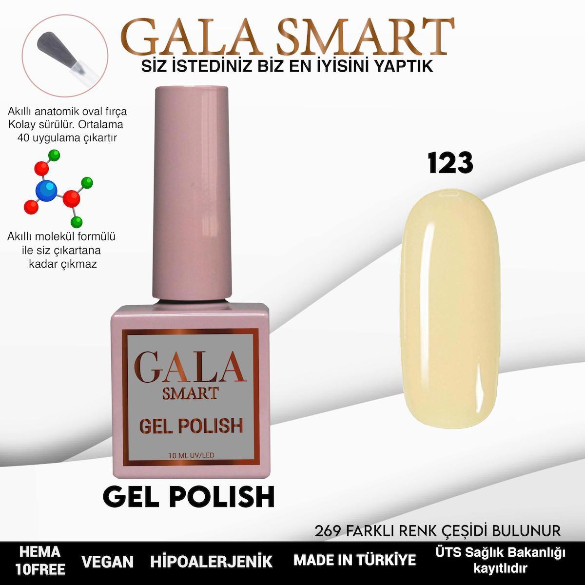 Gala Smart Klasik Seri 123 Krem Parlak Kalıcı Oje