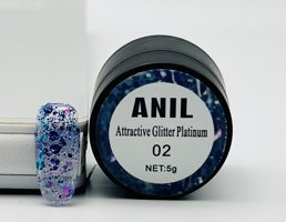 Anıl Professional Cosmetics 02 Siyah Işıltılı Kalıcı Simli Oje