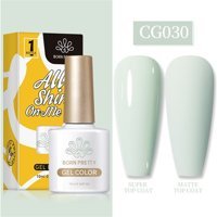 Born Pretty Silky White Serisi CG030 Mavi Mat Kalıcı Oje