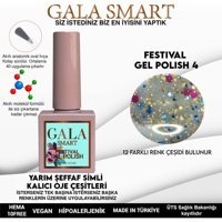 Gala Smart Festival F4 Mavi Işıltılı Kalıcı Simli Oje