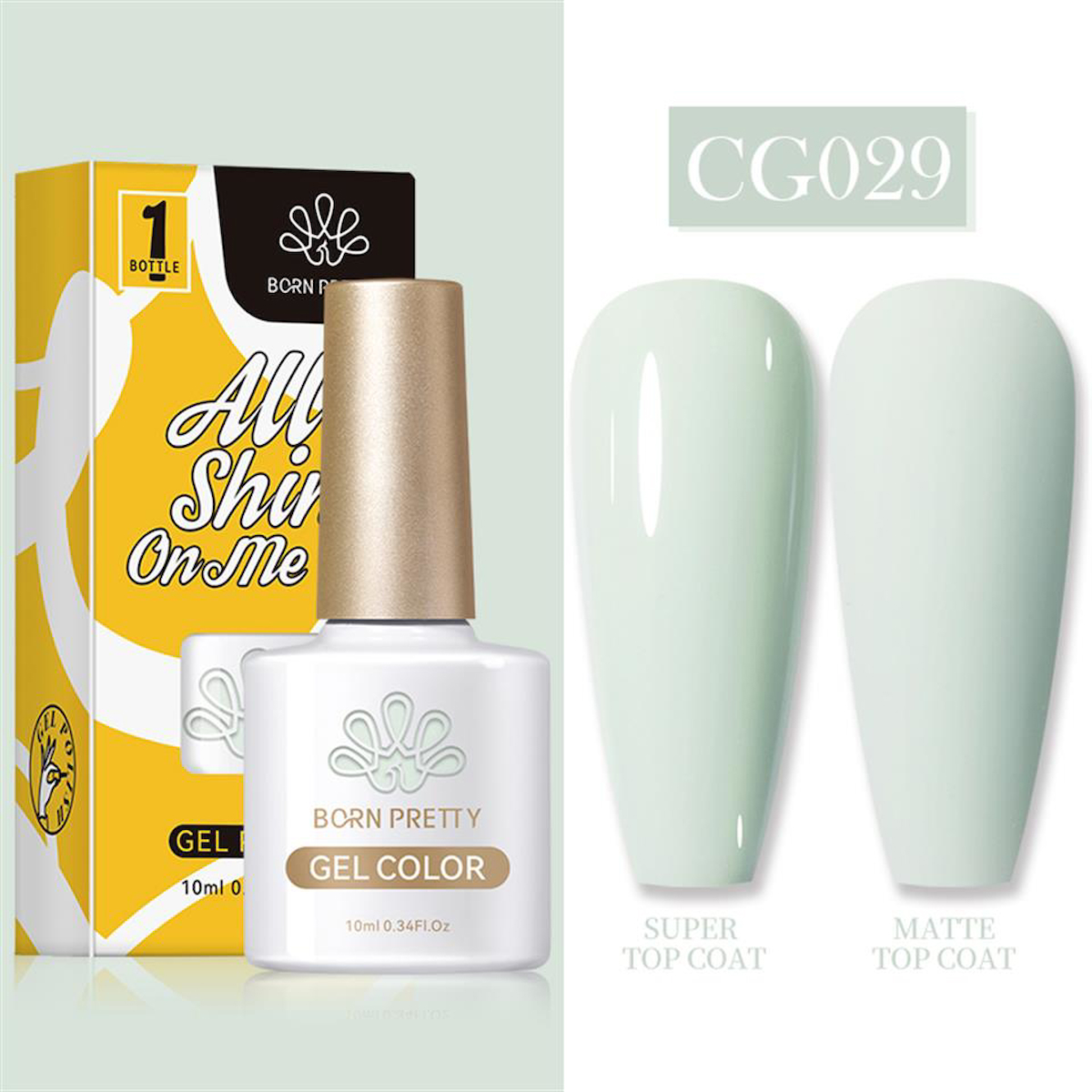 Born Pretty Silky White Serisi CG029 Gri Mat Kalıcı Oje