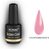 Roniki Rubber Color Base 12 Pembe Parlak Kalıcı Oje