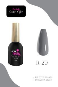 Freelady R-29 Gri - Koyu Gri Parlak Kalıcı Oje