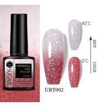 Ursugar Thermal URT002 Beyaz - Bordo Işıltılı Kalıcı Simli Oje