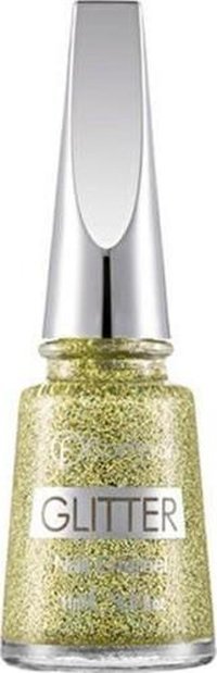 Flormar Glitter Nail Enamel GL04 Altın Sarısı Işıltılı Simli Oje