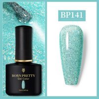 Born Pretty Pro BP141 Mavi Işıltılı Kalıcı Simli Oje