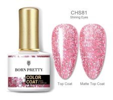 Born Pretty CHS81 Pembe Işıltılı Kalıcı Simli Oje