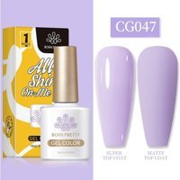 Born Pretty Pro Sılky Whıte Serıes CG047 Mor Parlak Kalıcı Oje