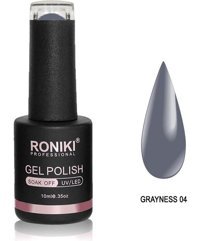 Roniki Grayness 04 Gri Parlak Kalıcı Oje