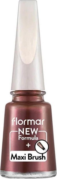 Flormar Maxi Brush 414 Mor Parlak Simli Oje