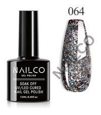 NailCo NC064 Gümüş Işıltılı Kalıcı Simli Oje