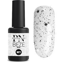 Patrisa Nail Beze Base 1 Beyaz - Siyah Işıltılı Kalıcı Simli Oje