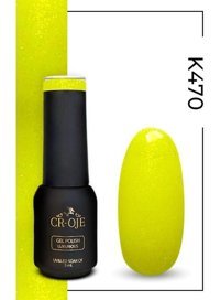 Cr-Oje K470 Sarı Işıltılı Kalıcı Simli Oje