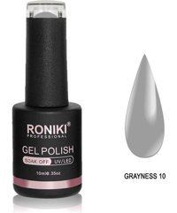 Roniki Grayness 10 Gri Parlak Kalıcı Oje