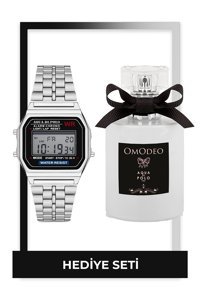 Aqua Di Polo 1987 Omodeo İkili Kadın Parfüm Seti EDP + Dijital Saat