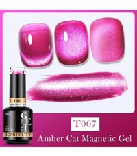 Born Pretty Cat Eye T007 Pembe Işıltılı Kalıcı Simli Oje