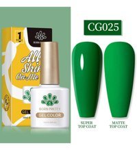 Born Pretty Silky White Serisi CG025 Yeşil Mat Kalıcı Oje