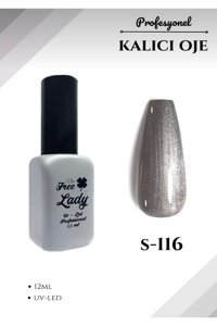 Freelady S-116 Gri - Metalik Metalik Kalıcı Oje