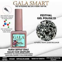 Gala Smart Festival F12 Gece Mavisi Işıltılı Kalıcı Simli Oje