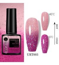 Ursugar Thermal URT003 Pembe - Mor Işıltılı Kalıcı Simli Oje