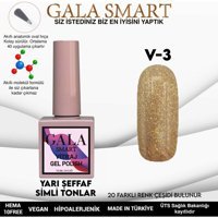 Gala Smart Vitraj V3 Altın Sarısı Işıltılı Kalıcı Simli Oje