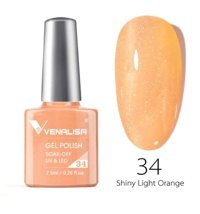 Venalisa Uv Led Shiny Light Orange 34 Turuncu Işıltılı Kalıcı Simli Oje