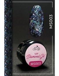 Cr-Oje Vip Diamond MS003 Çok Renkli Işıltılı Kalıcı Simli Jel Oje