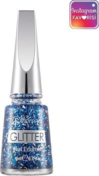 Flormar Glitter Nail Enamel GL07 Mavi Işıltılı Simli Oje