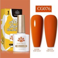 Born Pretty Silky White Serisi CG076 Turuncu Mat Kalıcı Oje