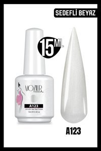 Moziur A123 Beyaz Sedefli Kalıcı Simli Oje