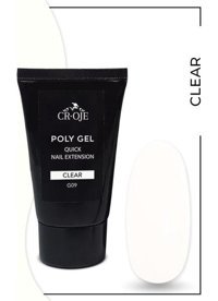 Cr-Oje Poly G09 Beyaz Parlak Kalıcı Jel Oje