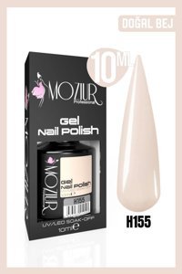 Moziur H155 Bej Parlak Kalıcı Oje