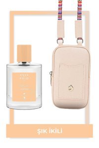 Aqua Di Polo 1987 Bolsena Sense İkili Kadın Parfüm Seti EDP + Krem Renk Çanta