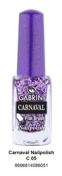 Gabrini Carnaval C5 Mor Işıltılı Simli Oje
