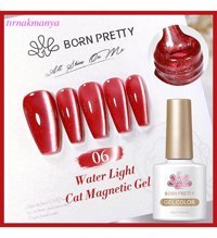 Born Pretty Kedi Gözü WL-06 Kırmızı Parlak Kalıcı Simli Oje