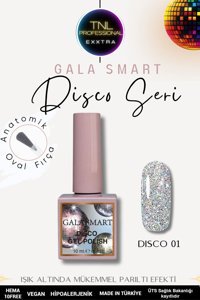 Gala Smart Disco 01 Gri Işıltılı Kalıcı Simli Jel Oje