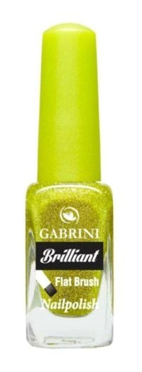 Gabrini Flat Brush B9 Yeşil Işıltılı Simli Oje