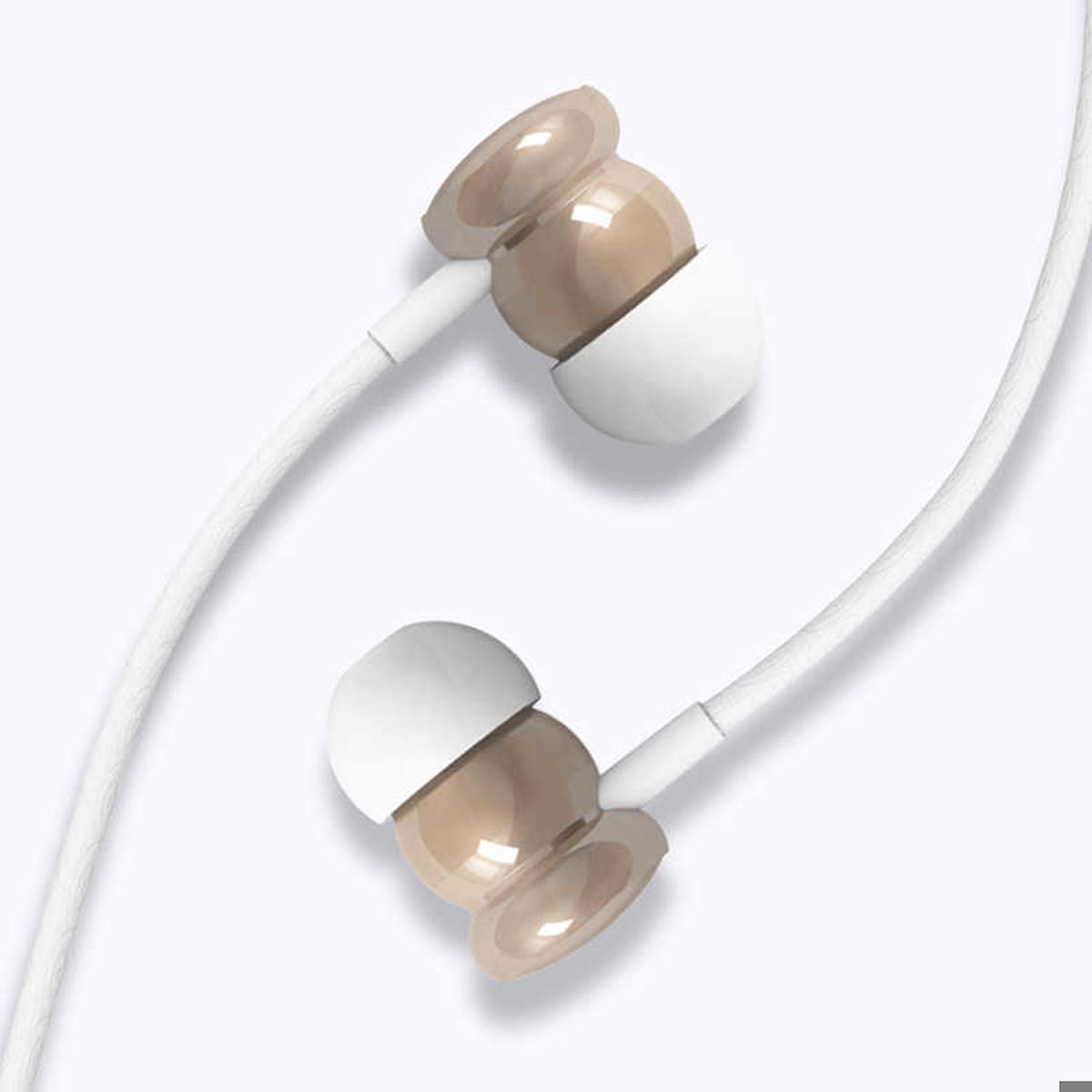 Lapas E9 Silikonlu Mikrofonlu 3.5 mm Jak Kablolu Kulaklık Beyaz