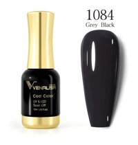 Venalisa Uv Led Grey Black 1084 Siyah Parlak Kalıcı Oje