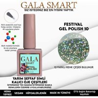 Gala Smart Festival F10 Yeşil Işıltılı Kalıcı Simli Oje