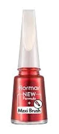 Flormar Maxi Brush PL384 Kırmızı Sedefli Simli Oje