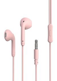 Zore ER06 Silikonsuz Mikrofonlu 3.5 mm Jak Kablolu Kulaklık Pembe