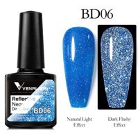 Venalisa Reflective Flash Disco BD06 Mavi Işıltılı Kalıcı Simli Jel Oje