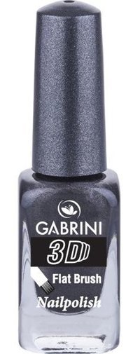 Gabrini 3D Gri - Koyu Gri Işıltılı Simli Oje