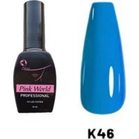Pink World K46 Mavi Parlak Kalıcı Oje