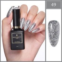 Born Pretty Pro Gold Serisi 49 Gümüş Işıltılı Kalıcı Simli Oje
