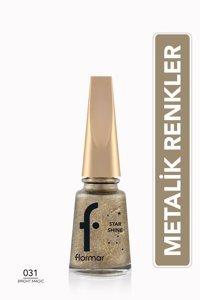 Flormar Star Shine Nail Enamel 31 Altın Sarısı Metalik Oje