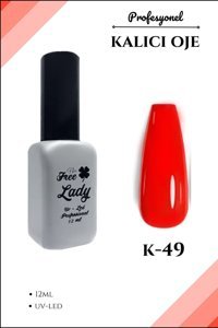 Freelady K-49 Kırmızı Parlak Kalıcı Oje